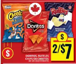 Food Basics Doritos, Ruffles Chips or Cheetos offer