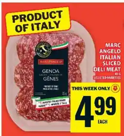 Food Basics MARC ANGELO ITALIAN SLICED DELI MEAT offer