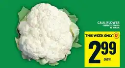 Food Basics CAULIFLOWER offer