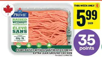 Food Basics Prime Raised Without Antibiotics Fresh Extra Lean Ground Chicken offer