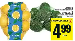 Food Basics LEMONS OR AVOCADOS offer