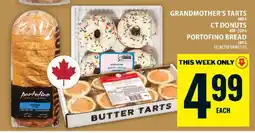 Food Basics Grandmother's Tarts, CT Donuts, Portofino Bread offer
