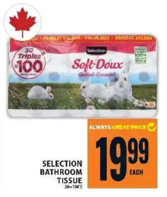 Food Basics SELECTION BATHROOM TISSUE offer