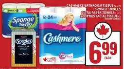 Food Basics Cashmere Bathroom Tissue, Sponge Towels Ultra Paper Towels, Scotties Facial Tissue offer
