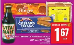 Food Basics Devon, Petit Beurre or Munchee Biscuits, Vita Malt Beverage offer