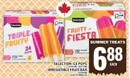Food Basics Selection Ice Pops / Irresistible Fruit Bar offer