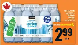 Food Basics SELECTION NATURAL SPRING WATER offer