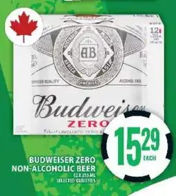 Food Basics Budweiser Zero Non-Alcoholic Beer offer
