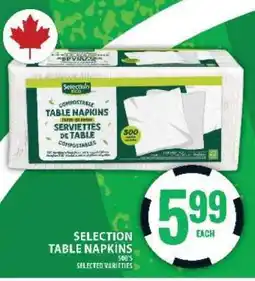 Food Basics SELECTION TABLE NAPKINS offer