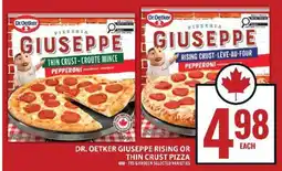 Food Basics DR. OETKER Giuseppe Rising or Thin Crust Pizza offer