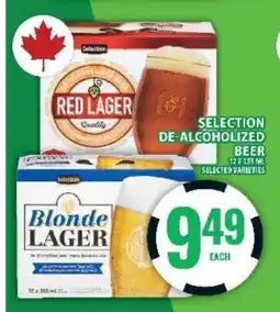 Food Basics SELECTION DE-ALCOHOLIZED BEER offer