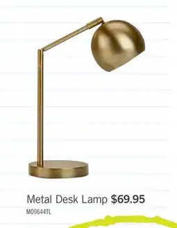 The Brick 19 Gold Metal Desk/Task Lamp offer