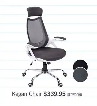 The Brick Kegan 28 Executive Mesh Office Chair - White offer