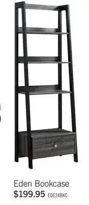 The Brick Eden 24 Ladder Style Open Bookcase with Drawer - Grey offer
