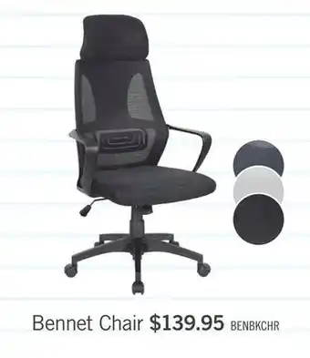 The Brick Bennet 24.4 Adjustable Mesh Office Chair – Black offer