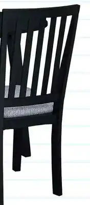 The Brick Bryn Dining Chair with Fabric Seat, Slat-Back - Black offer