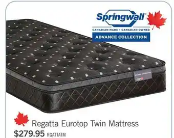 The Brick Springwall Advance Regatta Eurotop Medium Twin Mattress offer