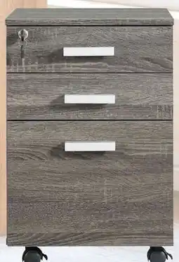 The Brick Oscar 15.75 3-Drawer Lateral Filing Cabinet - Distressed Grey offer
