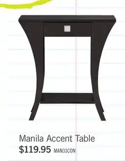 The Brick Manila 31.5 Accent Table with Drawer - Brown offer