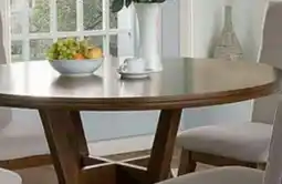 The Brick Chelsea Dining Table, 48W Round - Walnut Brown offer