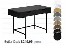 The Brick Butler 47.25 Office Desk with 2-Drawers - Black offer