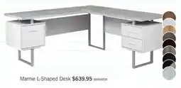 The Brick Marnie Reversible 71 L-Shaped Corner Office Desk with 3-Drawers - White offer