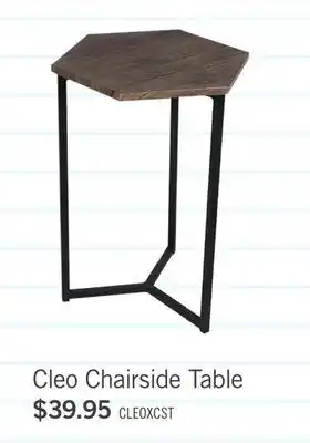 The Brick Cleo 15.7 Chairside Table - Brown with Black Metal Legs offer