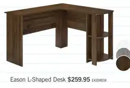 The Brick Eason 47 L-Shaped Office Desk with Shelf - Walnut offer