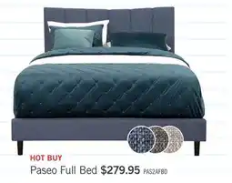The Brick Paseo Upholstered Platform Bed in Navy Fabric - Full Size offer
