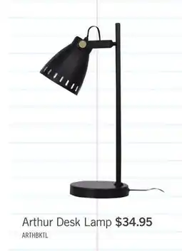 The Brick Arthur 18 Modern Metal Desk Task Lamp - Black offer