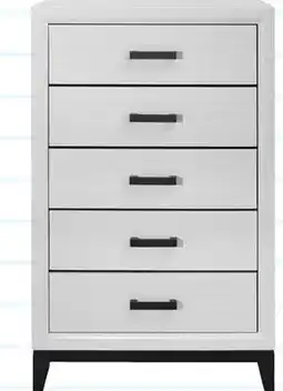 The Brick Kate Bedroom Chest of Drawers, 5-Drawer, 31.1W x 50.4H - White offer