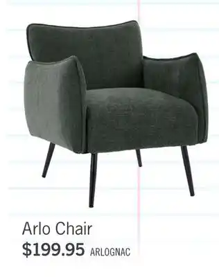 The Brick Arlo 29.5 Linen-Look Fabric Accent Chair – Green offer