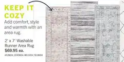 The Brick Aylin Ivory Washable Runner Area Rug - 2' x 7' offer