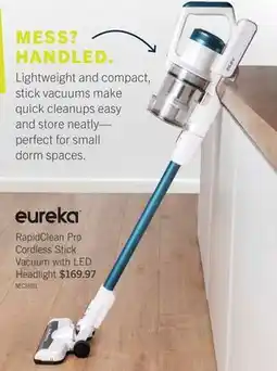 The Brick Eureka RapidClean Pro Cordless Stick Vacuum with LED Headlights - NEC280TLC offer