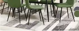 The Brick Arlo Dining Chair with Cushion Fabric Tufted Seat & Back, Metal – Green offer