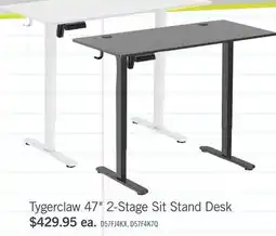 The Brick Tygerclaw 47 2-Stage Sit Stand Desk - White offer