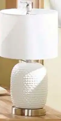 The Brick Kort & Co. Gianna 19 White and Silver Ceramic Table Lamp offer