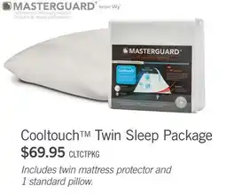 The Brick Masterguard Cooltouch Queen Mattress Protector with 2 Queen Pillows offer