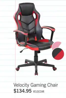 The Brick Velocity 24 Ergonomic Gaming Chair - Black & Red offer