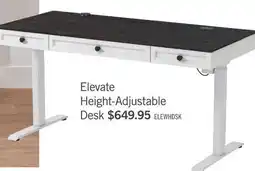 The Brick Elevate 60 Height-Adjustable Office Desk with Storage and Wireless Charging - White/Grey offer