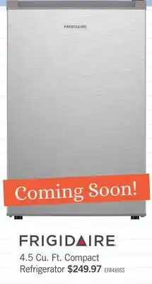 The Brick Frigidaire 4.5 Cu Ft. Compact Refrigerator – Stainless Steel - EFR489-SS-6COM offer