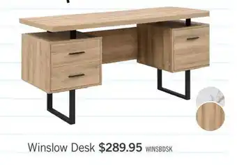 The Brick Winslow 60 Desk with 3-Drawers - Light Brown offer