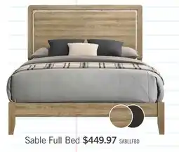 The Brick Sable Panel Bed with Headboard & Frame, Light Brown - Full Size offer