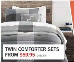 The Brick Charlie 3-Piece Twin Comforter Set - Grey offer