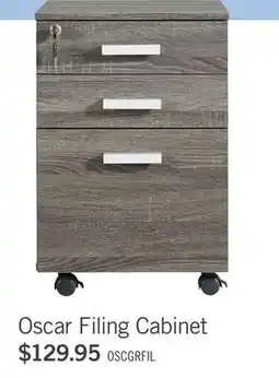 The Brick Oscar 15.75 3-Drawer Lateral Filing Cabinet - Distressed Grey offer