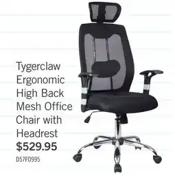 The Brick Tygerclaw Ergonomic High Back Mesh Office Chair with Headrest offer