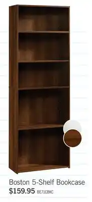 The Brick Boston 24.75 5-Shelf Bookcase - Brook Cherry offer
