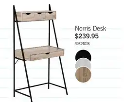 The Brick Norris 31.5 Compact Office Desk with 4-Drawers - Taupe offer