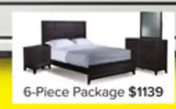 Leon's Fog 6-Piece Queen Bedroom Package - Grey, Black offer