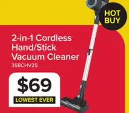 Leon's 2-IN-1 Cordless Hand/Stick Vacuum Cleaner - Grey, Blue offer